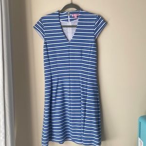 Lily Pulitzer Blue and White Striped Dress (M)